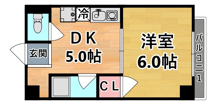 神戸市東灘区住吉本町のマンションの間取り