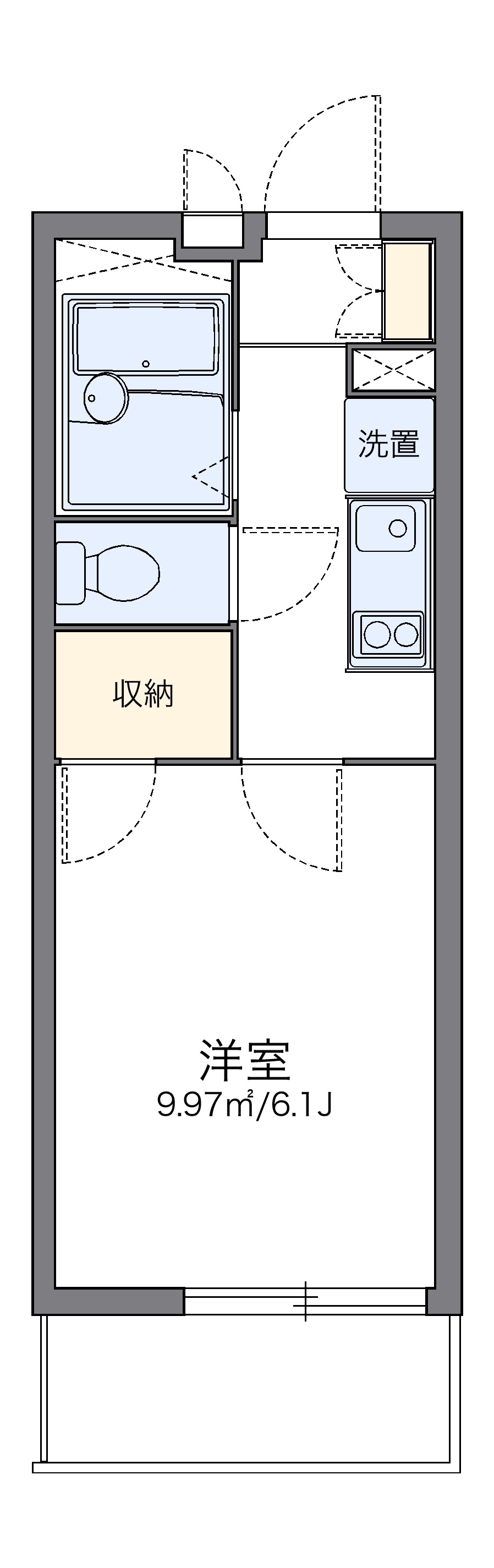 鹿児島市郡元のマンションの間取り