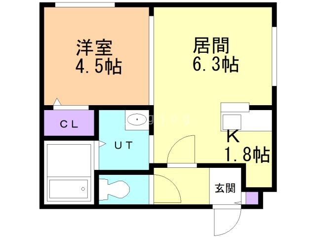 札幌市白石区東札幌二条のマンションの間取り