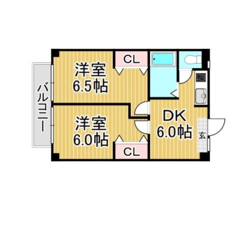 春日市春日原北町のマンションの間取り