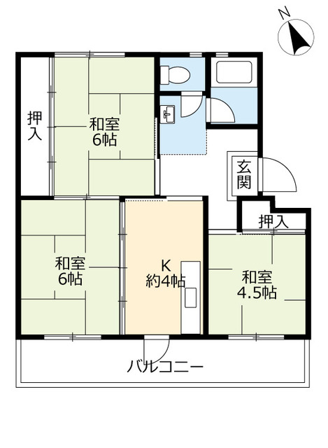 ＵＲ朝倉の間取り