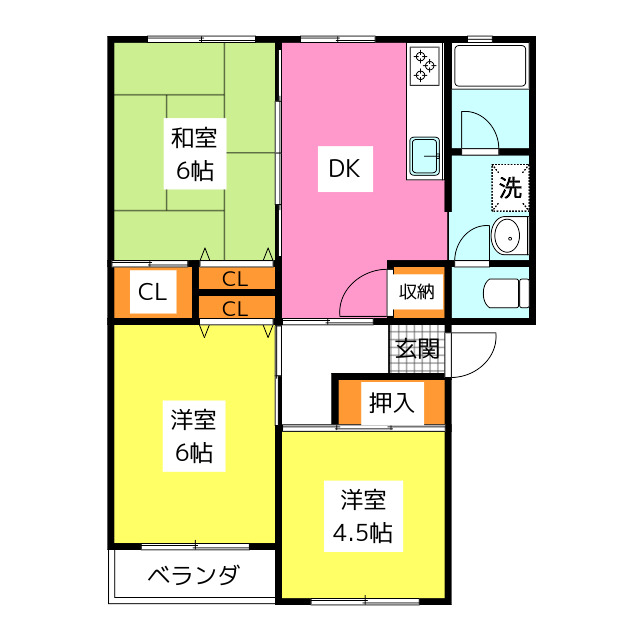 ツインハイツ平和の間取り