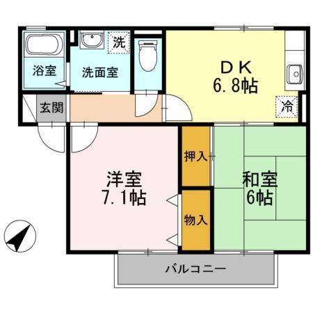 エスポワール大川田Iの間取り