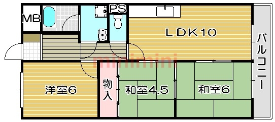 バーンフリート赤大路の間取り