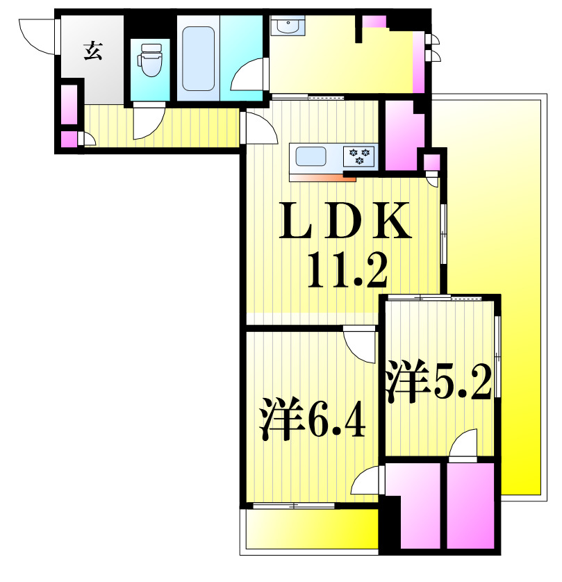 柏市今谷上町のマンションの間取り