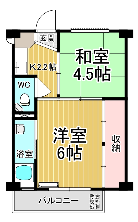ビレッジハウス茂呂1号棟の間取り