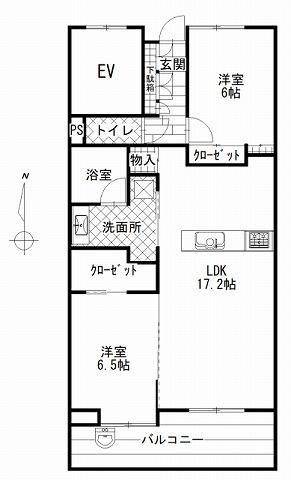 ＪＲ津山線 法界院駅 徒歩10分 9階建 築11年の間取り写真
