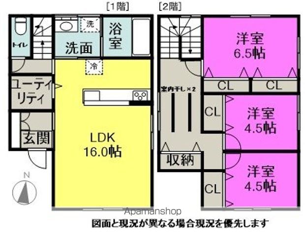 島内戸建ての間取り写真