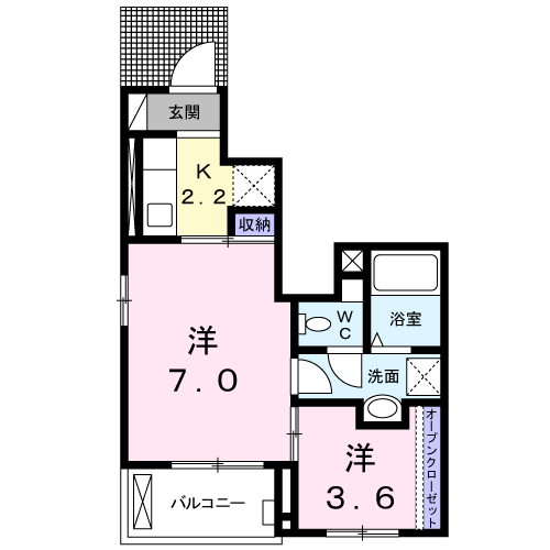 クオーレ　コイン通りの間取り