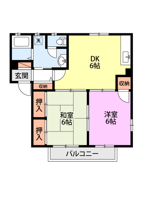 ライフタウン水原Ｂ棟の間取り