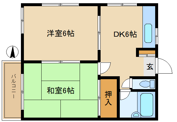 新宿区下落合のマンションの間取り