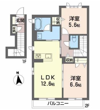 シャーメゾン松竹の間取り