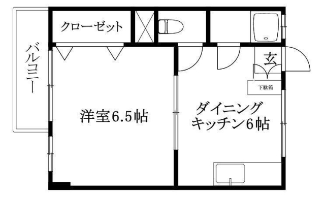 松山市木屋町のマンションの間取り