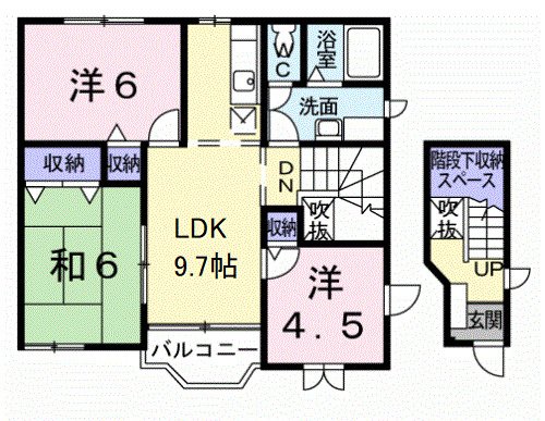 和歌山市松島のアパートの間取り