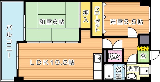 北九州市八幡西区八千代町のマンションの間取り