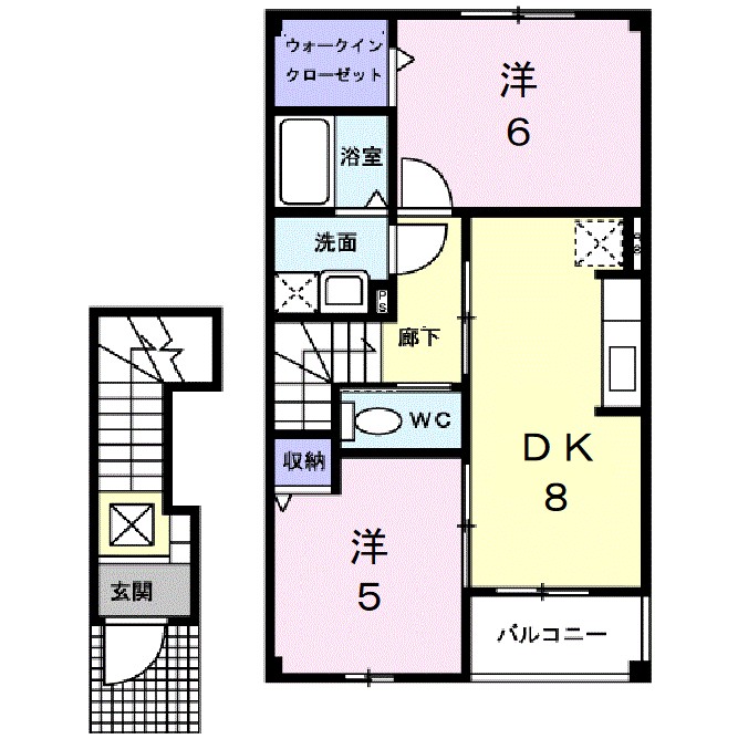 ソレイユ　カモの間取り