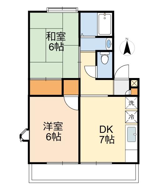 稲城市大丸のアパートの間取り