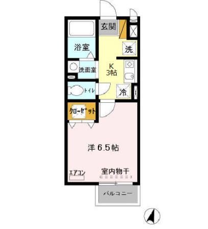 常総市本石下のアパートの間取り