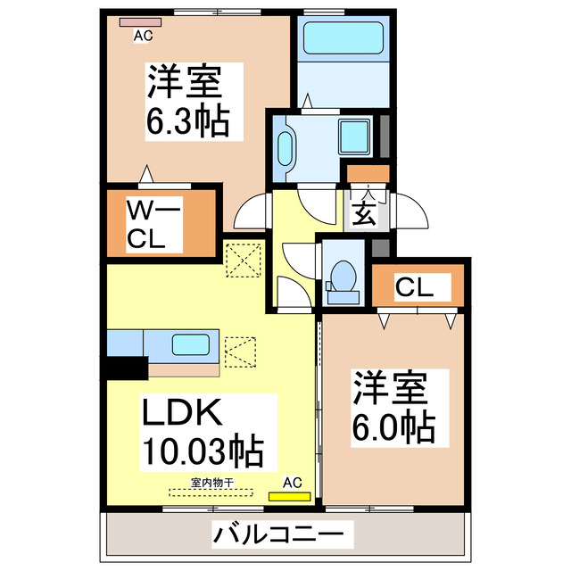 ライジングサン西宮Ｂの間取り