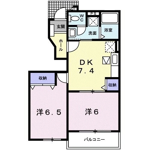 柴田郡柴田町東船迫のアパートの間取り