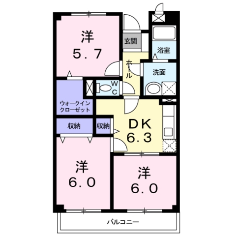 エクセレントスクエア21の間取り