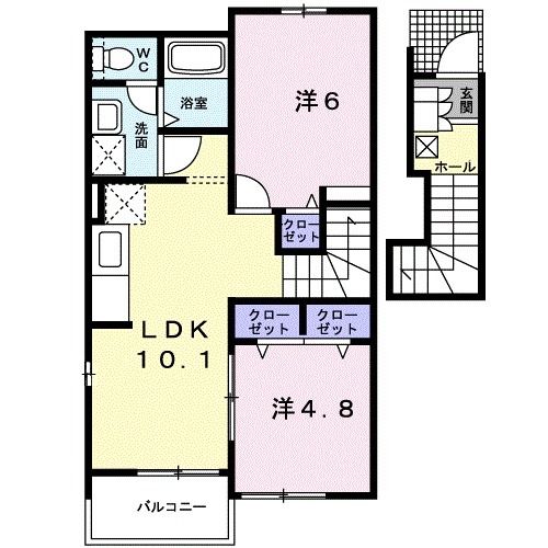 ブルックロードＫの間取り