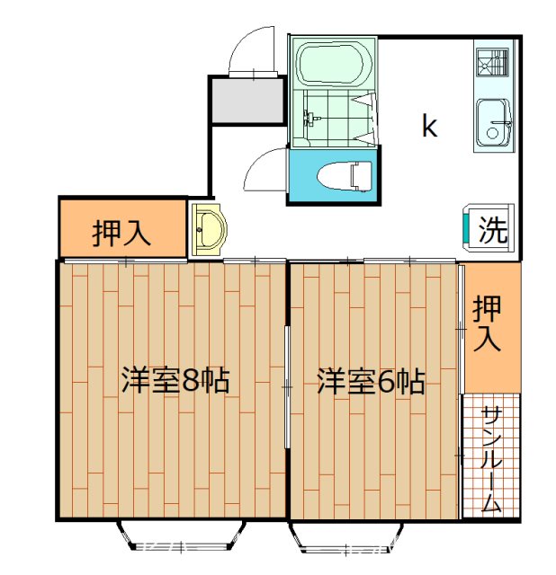 サングリーンハイツの間取り