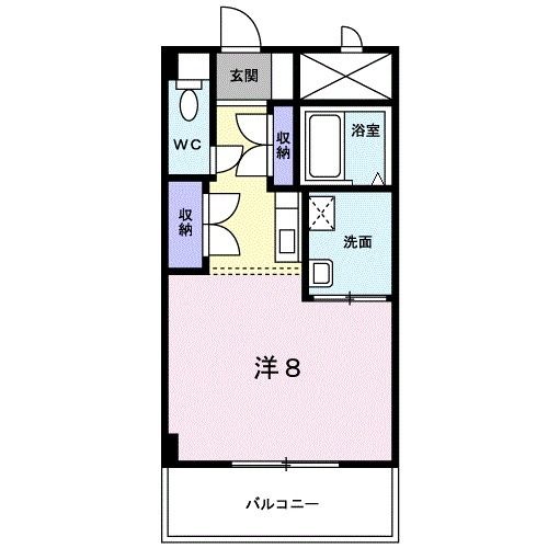 松山市山越のマンションの間取り