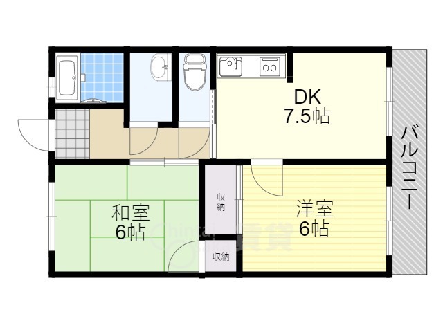 ハイツウエハラの間取り