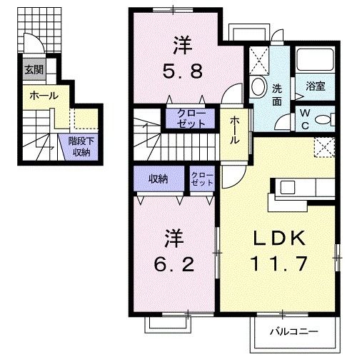 ベルメゾンＢＢ５の間取り