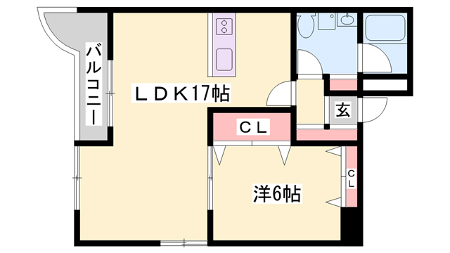 アルコラカーサ東新町の間取り