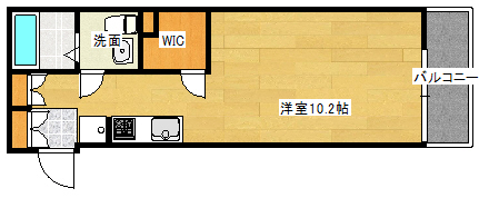 広島市西区山田町のアパートの間取り