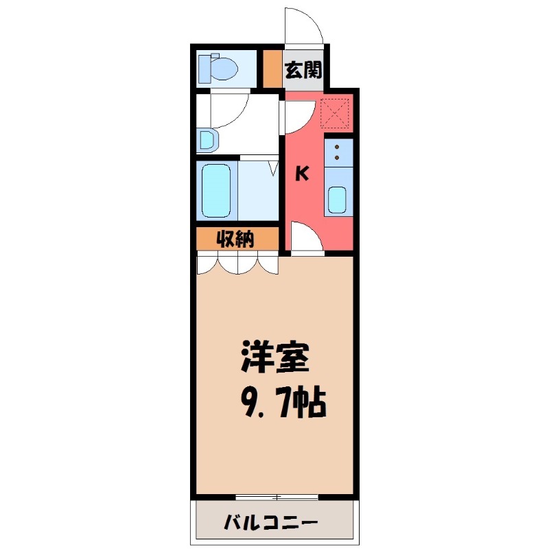 小山市大字犬塚のアパートの間取り