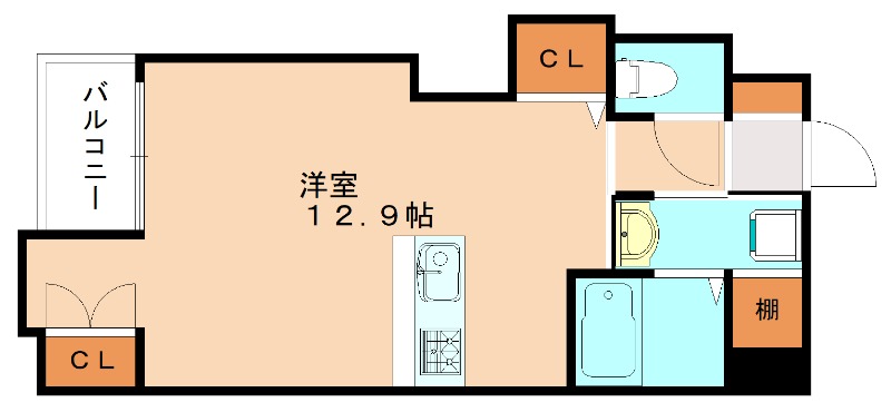 北九州市小倉北区清水のマンションの間取り