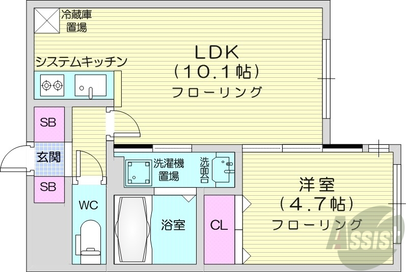 【FUTABASQUAREN21の間取り】