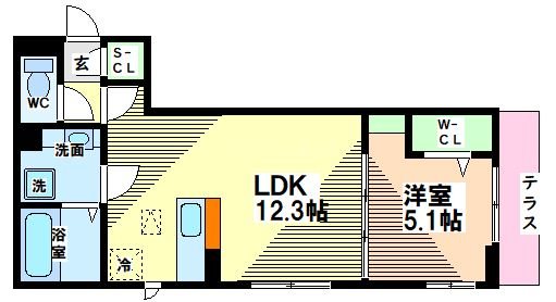 府中市日新町のアパートの間取り