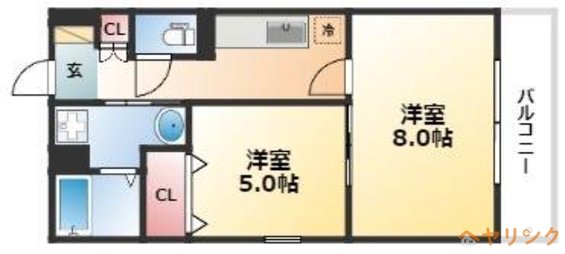 Skypia江向の間取り