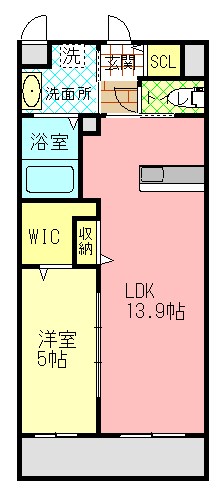 北九州市小倉北区足立のマンションの間取り