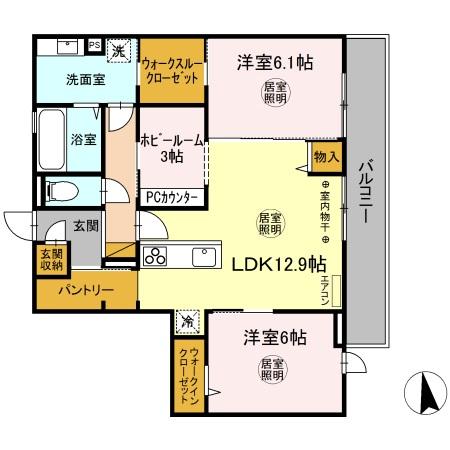 トリシア磯原の間取り