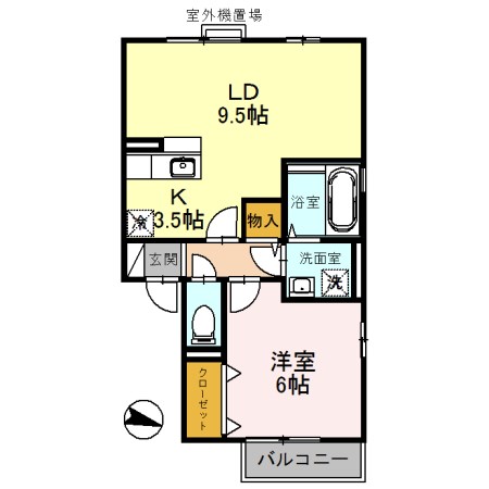 【エストコリーヌ　I番館の間取り】