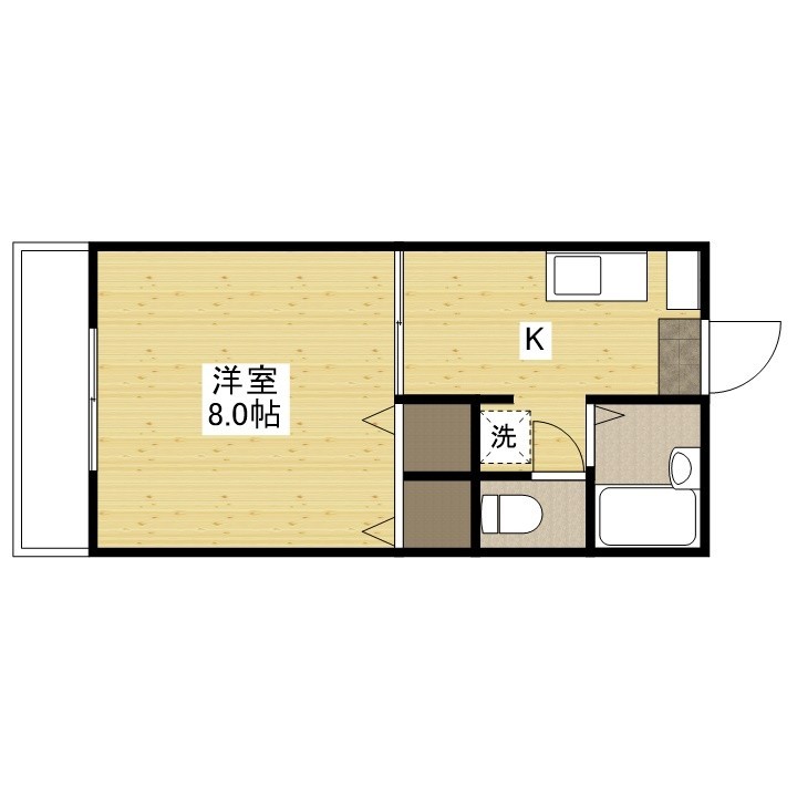 福山市加茂町大字下加茂のアパートの間取り