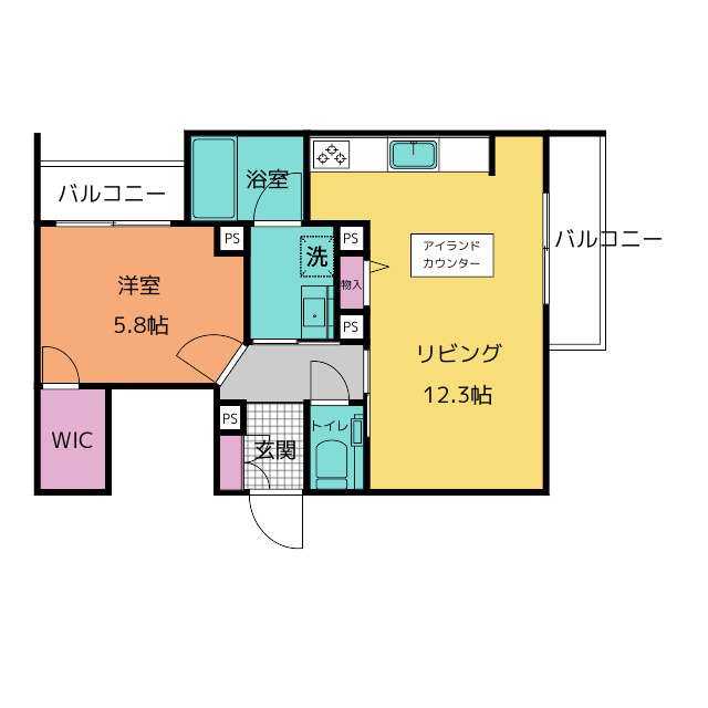 シャルム桜山の間取り