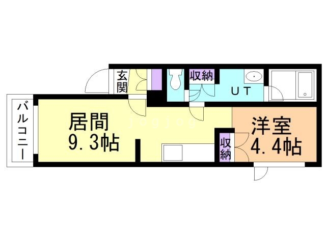 石狩郡当別町春日町のアパートの間取り