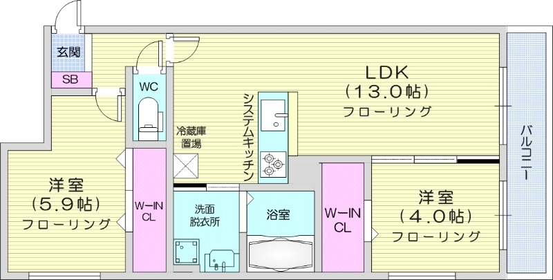 仮称)アルファスクエア菊水2条の間取り