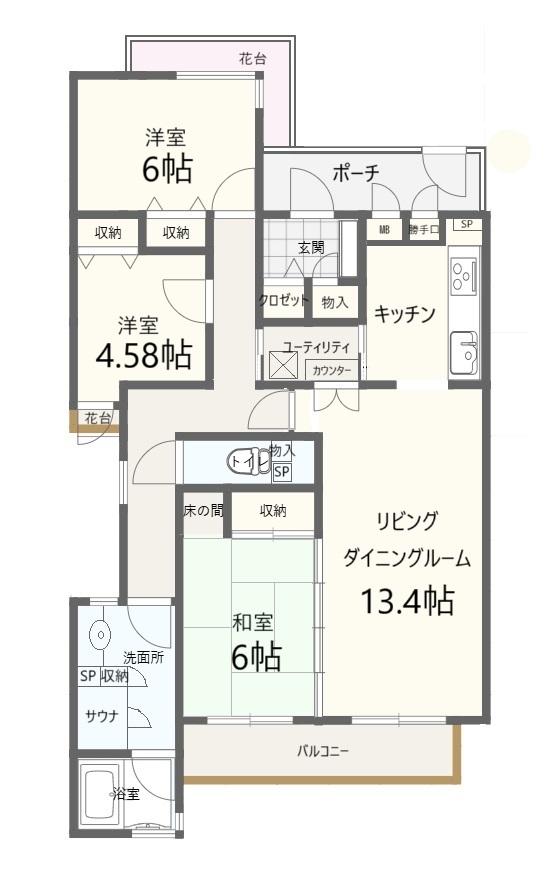 クリオ鎌倉七里ヶ浜の間取り