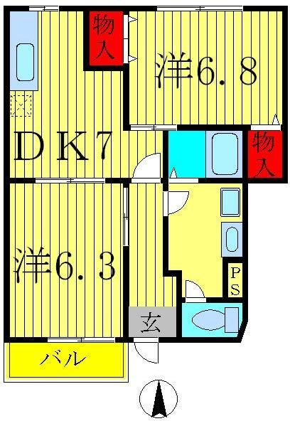 柏市緑台のマンションの間取り