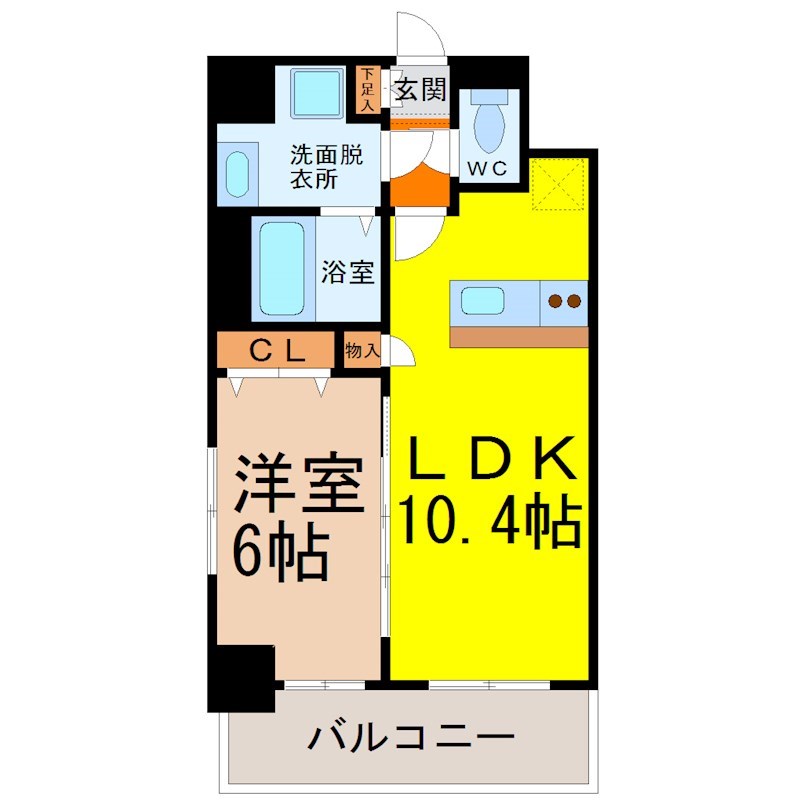 名古屋市中村区則武本通のマンションの間取り