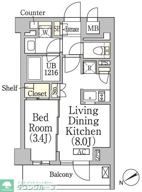 新宿区高田馬場のマンションの間取り