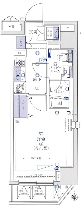 ルクシェール横濱の間取り