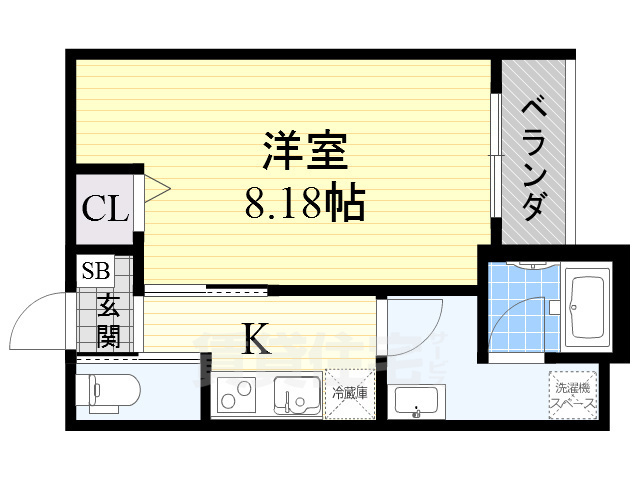 【堺市西区浜寺石津町東のアパートの間取り】